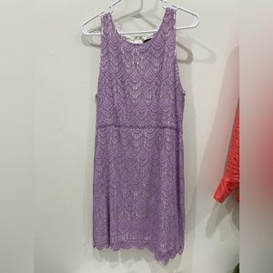 Large purple cotton dress